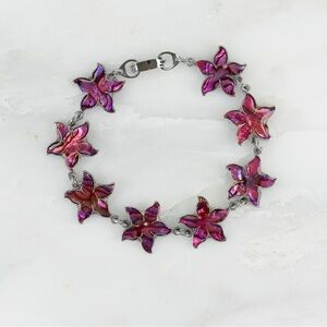 Elegant Floral Pink Bracelet